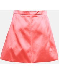 Patou - Cotton-blend Satin Miniskirt - Lyst