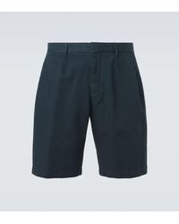 ZEGNA - Cotton And Linen Shorts - Lyst
