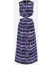 Altuzarra - Ashima Cutout Cotton-Blend Midi Dress - Lyst