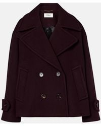 Chloé - Abrigo Cruzado En Mezcla De Lana - Lyst