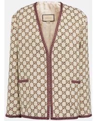 Gucci - GG Jacquard Tweed Jacket - Lyst