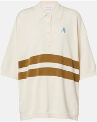 The Attico - Striped Oversized Cotton Polo Shirt - Lyst