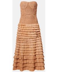 Jonathan Simkhai - Bustier-Kleid Santana Aus Einem Raffiabastgemisch - Lyst