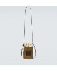 Loewe - Paula's Ibiza Bucket-Bag Ajoure Anagram aus Raffiabast - Lyst