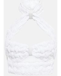 The Mannei - Jerez Halterneck Cotton-Blend Top - Lyst