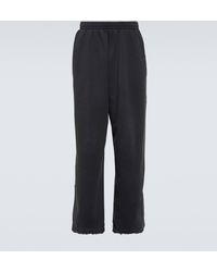 Balenciaga - Baggy Cotton Fleece Sweatpants - Lyst