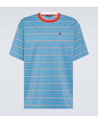 Acne Studios - Face Striped Cotton Jersey T-shirt - Lyst