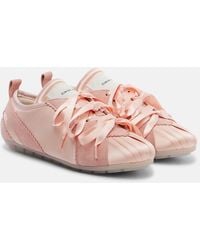 Simone Rocha - Ballerina Grip Satin And Suede Sneakers - Lyst