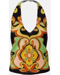 Etro - Blusa De Seda Floral Con Paisley - Lyst