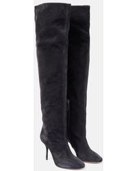 Alaïa - Stiefel Fluide 90 Aus Veloursleder - Lyst