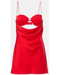Alex Perry - Cutout Draped Satin Crepe Minidress - Lyst