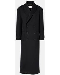 Saint Laurent - Double-Breasted Wool Coat - Lyst