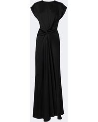Victoria Beckham - Aria Draped Satin Gown - Lyst