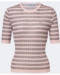 Prada - Pullover Aus Kaschmir Und Seide - Lyst
