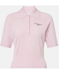 Givenchy - Cotton And Silk Polo Shirt - Lyst
