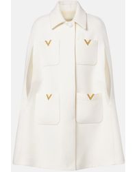 Valentino - Vgold Wool Cape - Lyst