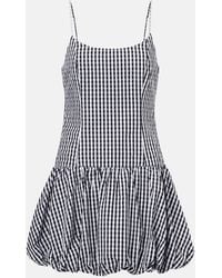 Faithfull the Brand - Gingham Gathered Cotton Poplin Minidress - Lyst
