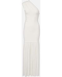 Proenza Schouler - Vestido Largo Asimetrico Cora De Chifon De Crepe - Lyst