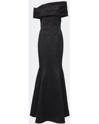 Solace London - Alta Off-Shoulder Satin Bustier Dress - Lyst