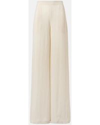 JOSEPH - Mawn Pleated Jacquard Wide-Leg Pants - Lyst