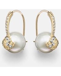Sydney Evan - 14Kt Earrings With Pearls And Diamonds - Lyst