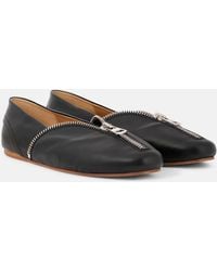 JW Anderson - Biker Leather Ballet Flats - Lyst