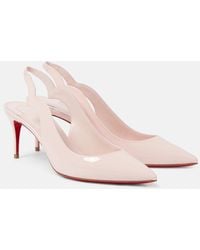 Christian Louboutin - Hot Chick Sling 70 Leather Slingback Pumps - Lyst