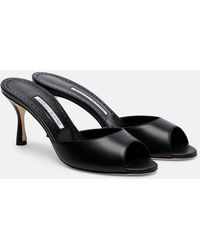 Manolo Blahnik - Jada 70 Leather Mules - Lyst