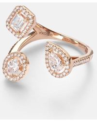 Messika - My Twin Trilogy 18Kt Rose Ring With Diamonds - Lyst
