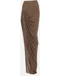 Rick Owens - Twist Draped Maxi Skirt - Lyst