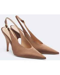 Gianvito Rossi - Sofia Satin Slingback Pumps - Lyst