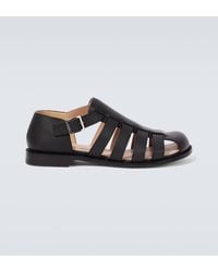Loewe - Campo Leather Fisherman Sandals - Lyst