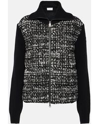 Moncler - Tweed And Wool-blend Cardigan - Lyst