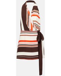 SIR. - Thistle Striped Silk Satin Minidress - Lyst