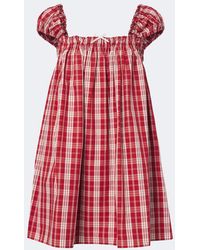 Faithfull the Brand - Belinha Checked Cotton Minidress - Lyst