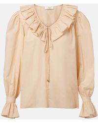 Chloé - Top Aus Baumwoll-Voile - Lyst