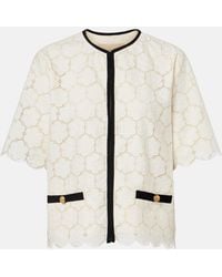 Valentino - Embroidered Cotton Jacket - Lyst