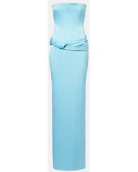 Alex Perry - Crepe Satin Bustier Gown - Lyst