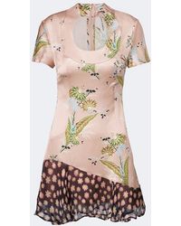 STAUD - Rae Floral Silk-Blend Satin Minidress - Lyst