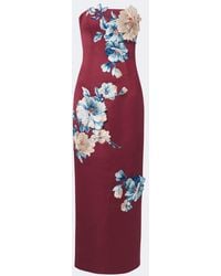 LEO LIN - Rayna Floral-Applique Bustier Dress - Lyst