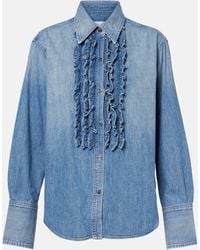 Citizens of Humanity - Ruffled Denim Shirt - Lyst