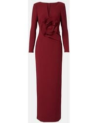 Roland Mouret - Floral-Applique Crepe Gown - Lyst