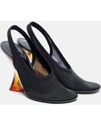 Dries Van Noten - Mesh Wedge Slingback Pumps - Lyst