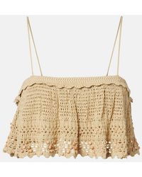 Isabel Marant - Oraviel Beaded Crochet Crop Top - Lyst
