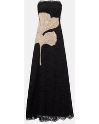 Costarellos - Hallis Crystal Woven Midi Dress - Lyst