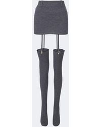 AYA MUSE - Costa Miniskirt And Over-The-Knee Socks Set - Lyst