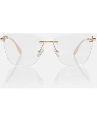 Fendi - First Crystal Square Glasses - Lyst