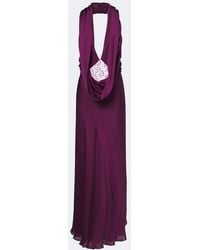 Christopher Esber - Cesura Draped Open-Back Silk Satin Gown - Lyst