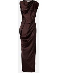 Vivienne Westwood - Vestido De Fiesta Long Fond De Saten - Lyst