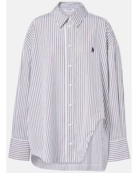 The Attico - Camisa De Popelin De Algodon A Rayas - Lyst